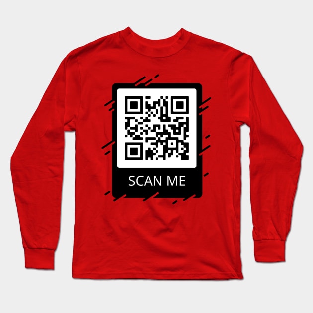 You Just Got Trolled Meme QR Code Long Sleeve T-Shirt by TESSERACT